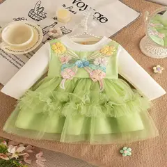 GENERICO - VESTIDO PARA NIÑA BEBE DE MARIPOSAS