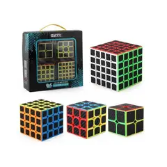 MOYU - Set Cubo RubiK Profesional Bicolor 2x2 3x3 4x4 y 5x5