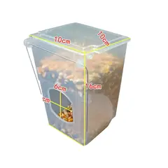 GENERICO - Comedero Automático Transparente para Jaula Aves Pequeñas