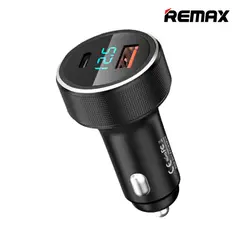 REMAX - Cargador De Auto 585W RCC215 Con Conector USB Tipo-A y Tipo-C Negro
