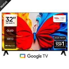 TCL - Televisor 32'' QLED Full HD Smart TV 32S5K Google TV 2025