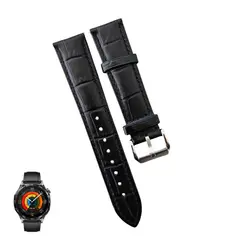 GENERICO - Correa Cuero Classic para HUAWEI GT3 DE 46MM - GT3 PRO - Negro