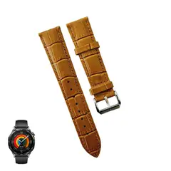 GENERICO - Correa Cuero Classic para HUAWEI GT3 DE 46MM - GT3 PRO - Camello