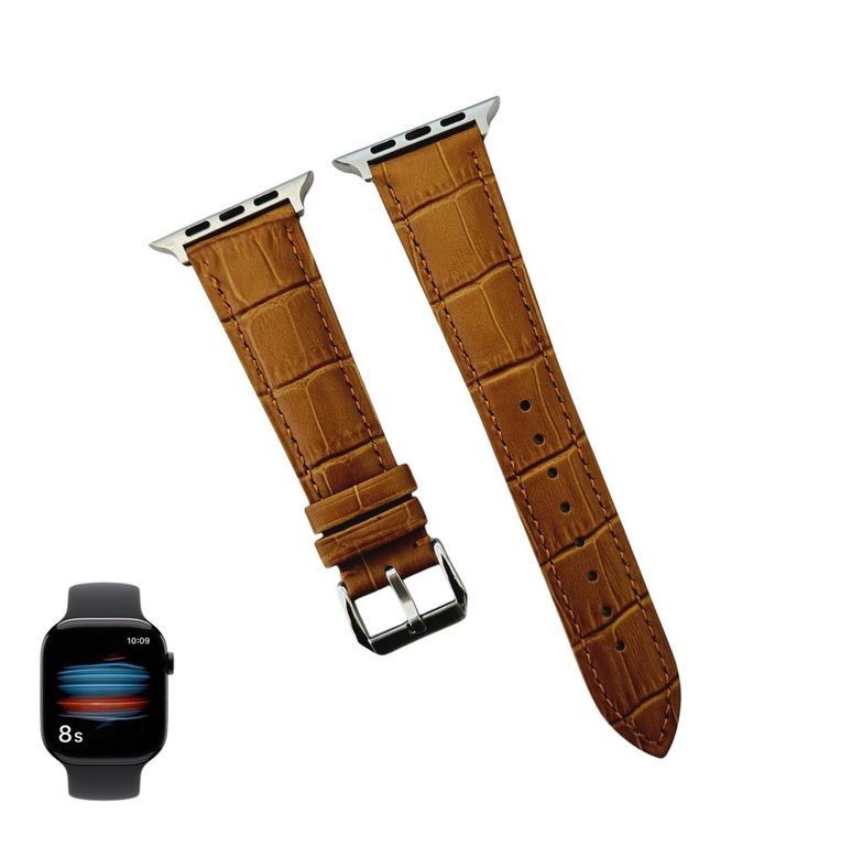 Correa Cuero Classic para APPLE WATCH DE 40 - 41 - 42MM - Camello
