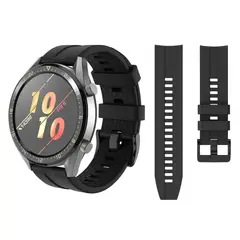 GENERICO - Correa Silicona Sport2 para HUAWEI GT6 DE 46MM - Negro