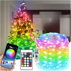 GENERICO - Guirnalda LED RGB para Decoración Navideña 10M IP65 con App y Control