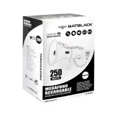 OPALUX - Megafono Recargable Bluetooth 250W BATBLACK BT-MF250
