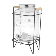 GENERICO - Dispensador de vidrio 8 Lt  con base metálica.