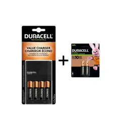 DURACELL - CARGADOR HIGH SPEED CON 4 PILAS AA + BLISTER AA X 2