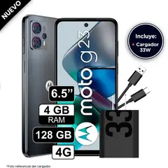 MOTOROLA - Celular Moto G23 4GB 128GB camara 50MP Gris