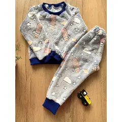 GENERICO - Pijama para Niño de Felpa Algodon Abrigador Invierno Infantil Cohetes