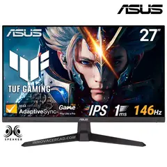 ASUS - Monitor TUF Gaming VG279QE5A, 27, Full HD (1920x1080), 146 Hz, IPS, 1ms, altavoces estéreo