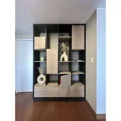 TU MESITA - Librero Moderno Garden Color SonomaNegro