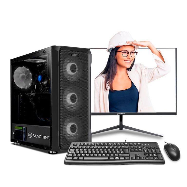 Pc Core i5 10400F 8gb 500Gb 24 Ips RTX3050 6GB Mipclista Computadora ESCRITORIO inge