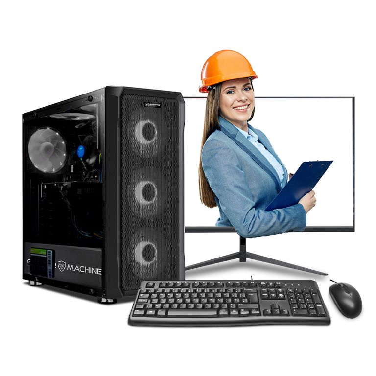 Pc Core i5 12400F 16gb 500Gb 24 Ips RTX3050 6GB Mipclista Computadora ESCRITORIO inge