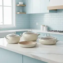 KORKMAZ - Juego de Ollas 7 Piezas Mondea A2656