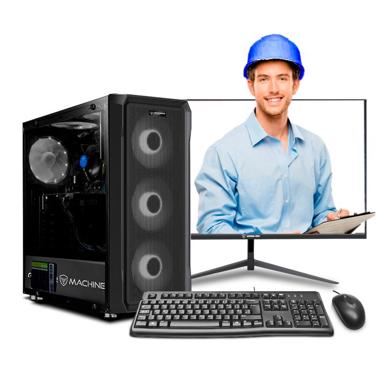 Pc Core I7 12700F 16gb 500gb 24 Ips RTX5060 8GB Mipclista Computadora ESCRITORIO inge
