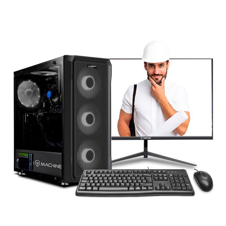 Pc Core I7 12700F 16gb 500gb 24 Ips RTX5060ti 8GB Mipclista Computadora ESCRITORIO inge