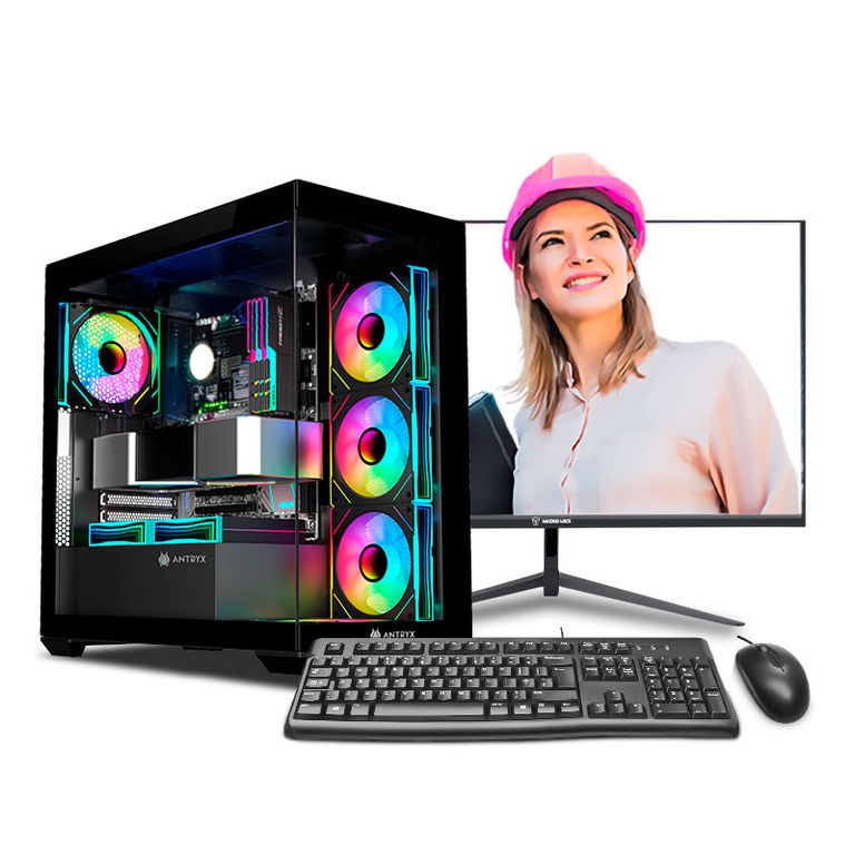 Pc Core I7 14700F 16gb 500Gb 24 Ips RTX5060 8GB Mipclista Computadora ESCRITORIO inge
