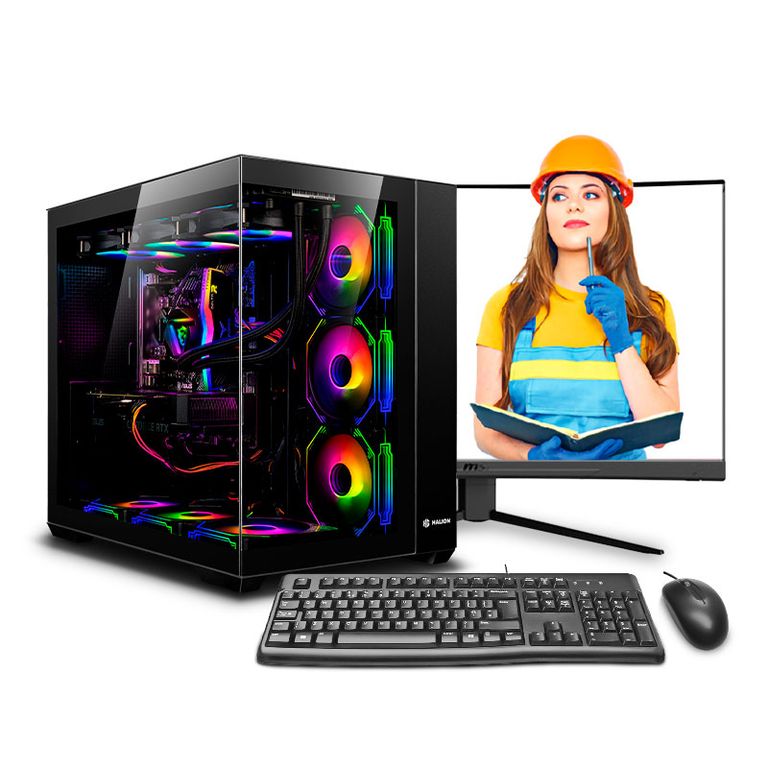 Pc Core i9 12900KF 32gb 1Tb 27 VA RTX5070 12GB Mipclista Computadora ESCRITORIO inge