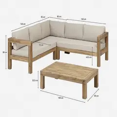 DMUEBLES - Sala terraza Mobiliari Tarde 3 2 cuerpos beige