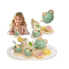 GENERICO - Set de Té de Madera Educativo para niños