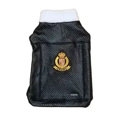 GENERICO - Chaleco MOTERO con Acolchado Para Mascotas TALLA 5 Negro