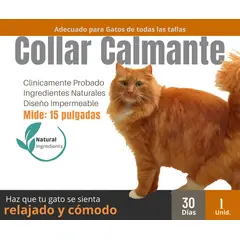 GENERICO - Collar Calmante de Feromonas para Gatos Naranja - Reduce Ansiedad