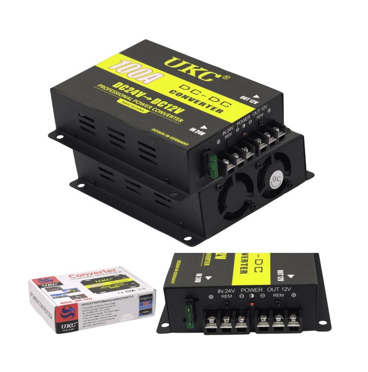 Reductor de Voltaje de 24VDC a 12VDC 100A-2400W DDC-100A UKC