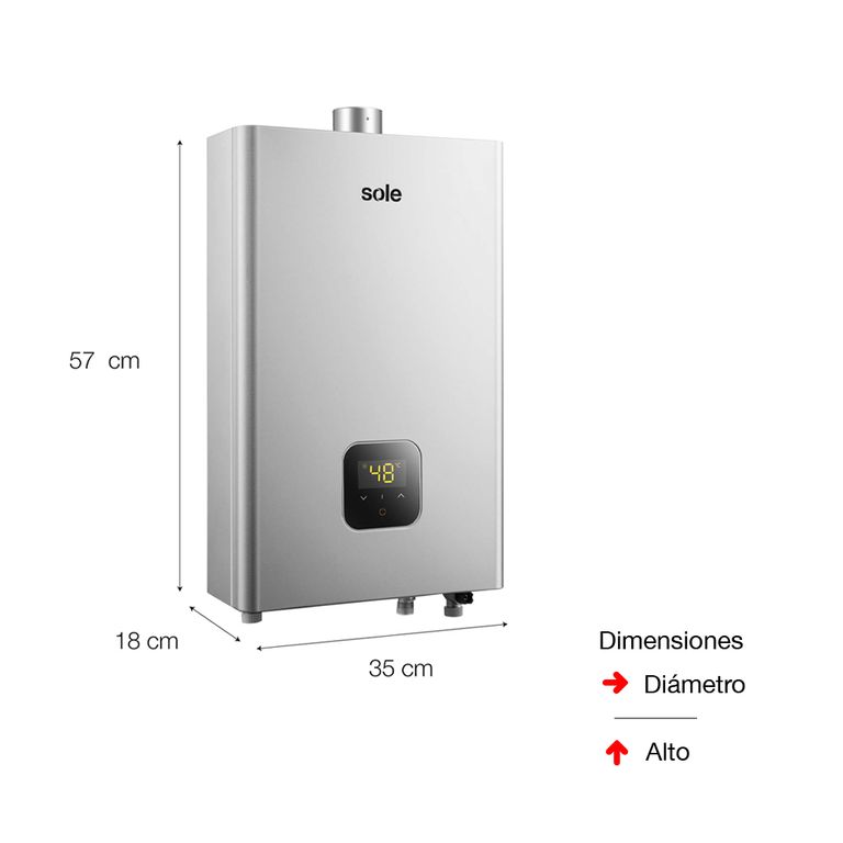 Calentador Instantáneo Tiro Forzado a Gas 20L