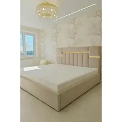 GENERICO - CAMA BOX TARIMA OSLO QUEEN BEIGE