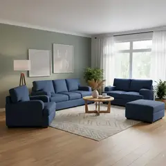 AMBIHOME - Juego de sala Mara Ambienta Home 3-2-1 + banqueta de regalo