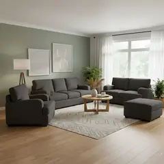 GENERICO - Juego de sala Mara Ambienta Home 3-2-1 + banqueta de regalo