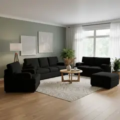 GENERICO - Juego de sala Mara Ambienta Home 3-2-1 + banqueta de regalo