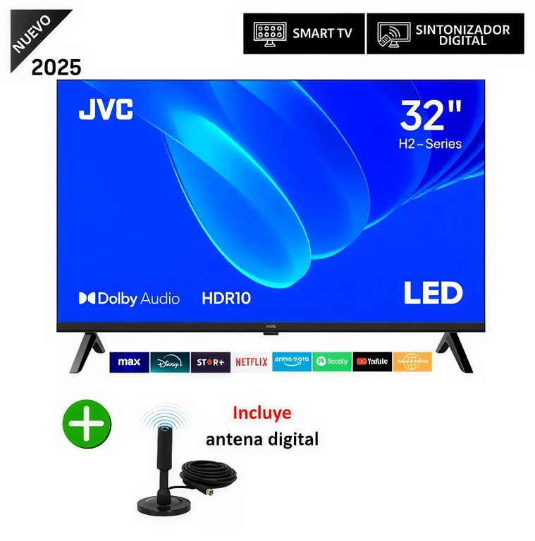 Televisor JVC 32 HD Google TV LT-32KM158 2025 + Antena digital