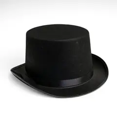 KAST PE - Sombrero de Copa negro de Lujo para adultos Peter