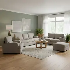 GENERICO - Juego de sala Mara Ambienta Home 3-2-1 + banqueta de regalo