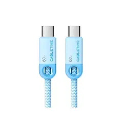 CABLETIME - Cable CUP5H USB-C a USB-C 60W de 1 m Celeste