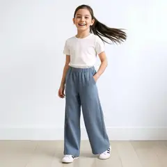 LE PETIT COMPANY - Palazo Pantalón Flare Niña - Cobalto