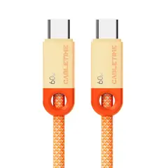 CABLETIME - Cable CUP5H USB-C a USB-C 60W de 1 m Anaranjado