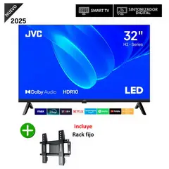 GENERICO - Televisor JVC 32 HD Google TV LT-32KM158 2025 + Rack