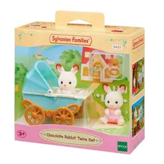 SYLVANIAN FAMILIES - Juguete Sylvanian Ternurines Set de Cochecito Conejitos Gemelos Cabe y Breeze