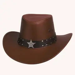KAST PE - Sombrero Vaquero Yellowstone de Rodeo unisex Marron Oscuro