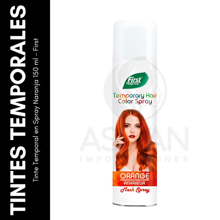 First Tinte Temporal en Spray Naranja 150 ml