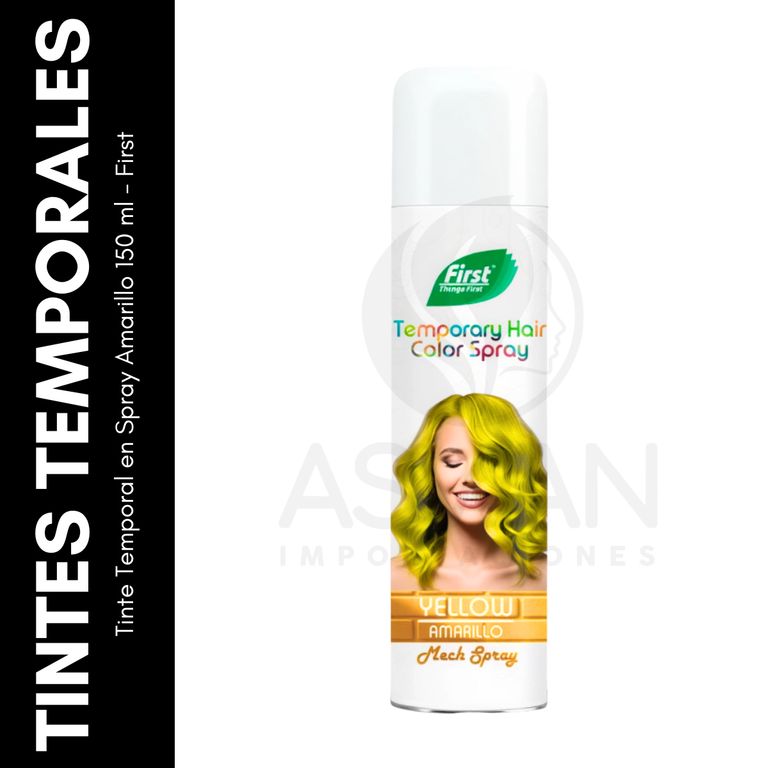 First Tinte Temporal en Spray Amarillo 150 ml