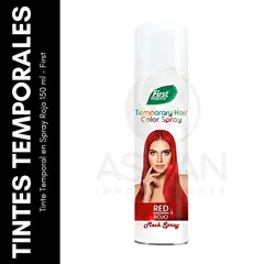 GENERICO - First Tinte Temporal en Spray Rojo 150 ml