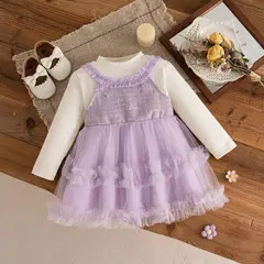 GENERICO - VESTIDO PARA NIÑA BEBE MANGA LARGA