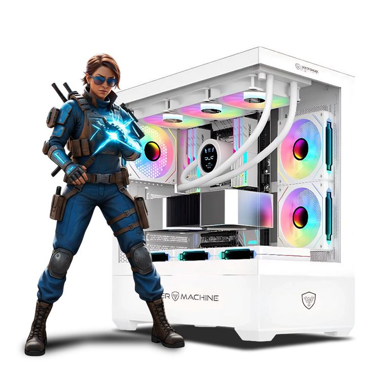 CPU Gamer Core i9 14900K 32gb ddr5 1TB RTX5070 12GB Mipclista WHITE COMPUTADORA