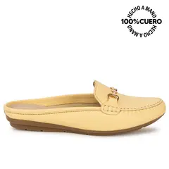 VIALE - Zapato Mocasín Casual CORE-2503 Mantquilla Cuero