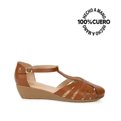 VIALE - Sandalia Canasta Casual DK-2603 Natural Cuero